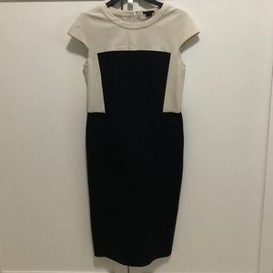 Theory Black and White Dress